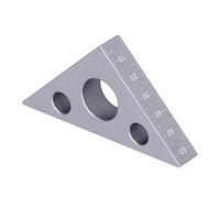 HUSHUI Righello Triangolare con Design Ispessito e Lega di Alluminio Resistente Alla Corrosione per la Misurazione Precisa di Altezza e Angolo Nella Lavorazione del Legno