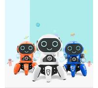 HUSHUI Robot Giocattolo per Ragazzi con Sei Artigli e Movimenti Flessibili, Giocattolo Elettrico Che Canta e Balla, Perfetto per il Gioco, Materiale Plastico (Blu)