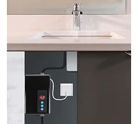 HUSHUI Scaldabagno Elettrico Istantaneo da 5,5 KW, Doccia Compatto Senza Serbatoio per Uso Domestico, Soluzione di Riscaldamento Rapido in 3 Secondi (Nera)