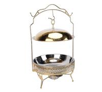 HUSHUI Scaldavivande a Buffet Scaldavivande in Acciaio Inossidabile con Coperchio Sospeso Ideale per Catering, Eventi, Feste, Matrimoni, 8 Litri