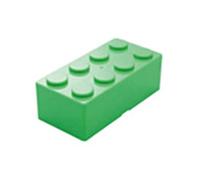 HUSHUI Scatola Spaziale in Plastica per Bambini con Forme di Mattoncini, Scatola Portaoggetti Colorata Brillante, Sovrapponibile e Resistente, 16,7x8,3x6 Cm (Rettangolo)