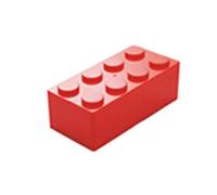 HUSHUI Scatola Spaziale in Plastica per Bambini con Forme di Mattoncini, Scatola Portaoggetti Colorata Brillante, Sovrapponibile e Resistente, 16,7x8,3x6 Cm (Rettangolo)