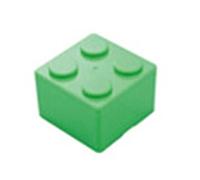 HUSHUI Scatola Spaziale in Plastica per Bambini con Forme di Mattoncini, Scatola Portaoggetti Colorata Brillante, Sovrapponibile e Resistente, 16,7x8,3x6 Cm (Piazza)