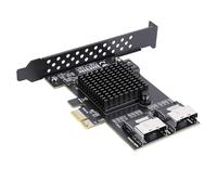 HUSHUI Scheda di Espansione PCIe a MiniSAS con Trasferimento Dati Veloce a 6 Gbps per NAS e PC Desktop, Supporta 9 Porte