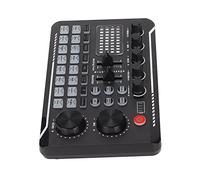 HUSHUI Scheda Live F998, Mixer USB a Doppio Canale a 16 Bit 44,1 KHz con 16 Effetti di Vocale e Accompagnamento Wireless BT, per Computer e Telefoni Cellulari