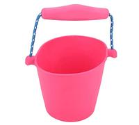 HUSHUI Secchio da Bagno per Bambini in Silicone, Giocattolo con Manico Pieghevole Resistente e Sicuro per Giochi All'aperto, Colore Casuale, Perfetto per i Bambini (Rosa Rossa)