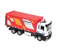 HUSHUI Semi-camion Giocattolo in Scala 1:32 con Luci e Suoni per Bambini, Metallo e Plastica, 18 X 5,5 X 7,1 Cm