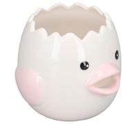 HUSHUI Separatore di Albume, Separatore di Tuorlo D' in Ceramica con Design a Bocca di Pollo e Struttura Irregolare, Rapida Separazione Dell'albume e del Tuorlo (Rosea)