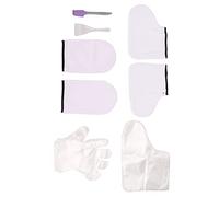 HUSHUI Set Bagno in Cera di Paraffina, Pennello per Cera Bianca e Spatola Viola con 100 e Copripiedi, per Saloni Spa Professionali e Uso Domestico