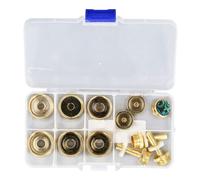 HUSHUI Set da 12 Pezzi Tappo e Asta per Pulsante con Valvola per Tromba, Squisita Conchiglia in Abalone, per la Riparazione della Tromba e Parti di Ricambio