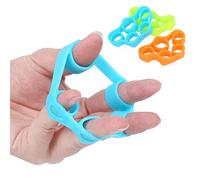 HUSHUI Set da 3 per Allenare le, Rinforzanti per Presa in Silicone Durevole per Musicisti e Scalatori, Colore Blu Arancione Verde, Migliora la Forza della Mano e Dell'avambraccio