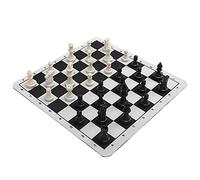 HUSHUI Set da Gioco di Scacchi Standard Internazionale con Pezzi di Plastica di Grandi Dimensioni per Uso Interno Ed Esterno, 24x24 Cm, Facile da Trasportare