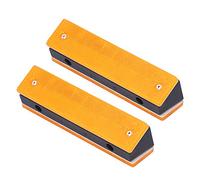 HUSHUI Set di 2 Segnali Stradali Riflettenti Maggiore Sicurezza Stradale su Autostrade e Strade, Realizzati in Plastica Resistente, Misura 18 X 5 X 4 cm. (doppio giallo)