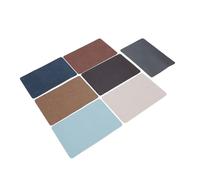 HUSHUI Set di 7 Tovagliette in Pelle PU 45x30 Cm, Antiscivolo, Resistenti Al Calore, Reversibili, Tovagliette da Pranzo per Cucina, Sala da Pranzo