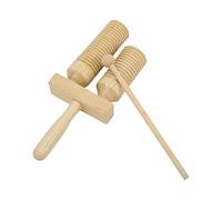 HUSHUI Set di Batagli Cinesi in Legno Bangzi con Bastone per Battere per Giochi Musicali per Bambini, Suono Piacevole, Materiale in Mogano Resistente, 2 Pezzi