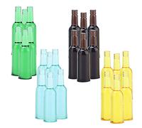 HUSHUI Set di Bicchieri da Birra e Bottiglie di Vino per Casa delle Bambole in Miniatura, Accessori da Gioco Colorati da 24 Pezzi per la Cucina e il Bar della Casa delle Bambole, Artigianato in