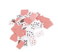 HUSHUI Set di Carte da Gioco in Miniatura per Casa delle Bambole 1/12, Simpatico Accessorio per Carte da Gioco in Carta per la Decorazione della Casa delle Bambole, 54, Colori Vivaci e Durevoli