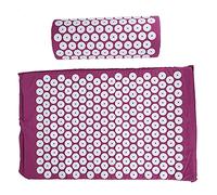 HUSHUI Set di Cuscini per Digitopressione per Alleviare il Dolore e rilassarsi. Tappetino per Yoga con Borsa per il Trasporto, Viola, 3 Pezzi (Set di tre pezzi di cuscini per agopuntura viola)