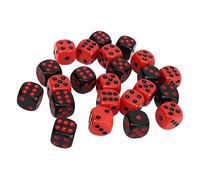 HUSHUI Set di Dadi a Sei Facce Lucidi da 48 Conteggi Impermeabili in e Rosso Ideali per Giochi da Tavolo e Mini Giochi in Plastica Resistente 1,5 Cm