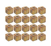 HUSHUI Set di Dadi Matematici da 20 Pezzi, Segno più Meno, Dadi Educativi per L'apprendimento dei Bambini, in Materiale Plastico di Alta qualità (Gradiente dorato)