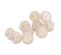 HUSHUI Set di Dadi Poliedrici da 40 Pezzi con Numeri Chiari per L'insegnamento del Gioco e Mini Giochi, Impermeabili e Durevoli, Realizzati in Plastica di Alta qualità (Bianco)