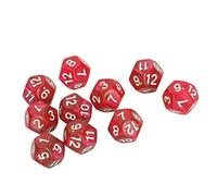 HUSHUI Set di Dadi Poliedrici da 40 Pezzi con Numeri Chiari per L'insegnamento del Gioco e Mini Giochi, Impermeabili e Durevoli, Realizzati in Plastica di Alta qualità (Rosso)