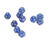 HUSHUI Set di Dadi Poliedrici da 40 Pezzi con Numeri Chiari per L'insegnamento del Gioco e Mini Giochi, Impermeabili e Durevoli, Realizzati in Plastica di Alta qualità (Blu)