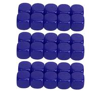 HUSHUI Set di Dadi Vuoti Arrotondati da 30 Pezzi per Artigianato Fai-da-te e Insegnamento della Matematica Cubi Vuoti Uniformi in Plastica Durevole da 16 Mm (Blu)