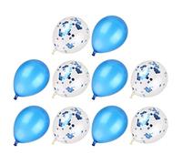 HUSHUI Set di Decorazioni per Feste con Palloncini con Paillettes da 10 Pezzi, Eleganti Palloncini in Lattice per Feste di Compleanno e Matrimoni, di Alta qualità e Durevoli, Blu e Multicolori