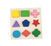 HUSHUI Set di Giocattoli Educativi con Blocchi Geometrici per Bambini per L'apprendimento Precoce e lo Sviluppo del Cervello, Realizzati in Legno Naturale Non Tossico (una parte)