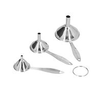 HUSHUI Set di Imbuti in Acciaio Inossidabile Mini Imbuti da da 3 Pezzi per Riempire Bottiglie e Servire Senza Perdite, Resistente Acciaio Inossidabile 201