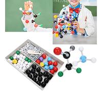 HUSHUI Set di Kit di Modelli Molecolari da 54 Pezzi con Struttura Dell'atomo e Modelli di Sfere e Bastoncini per L'insegnamento della Chimica, Aiuti, Plastica Ecologica, 54 di Atomi