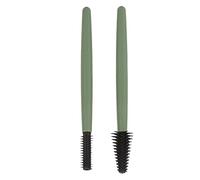 HUSHUI Set di Pennelli per Ciglia Pennelli per Trucco in Silicone Morbido per il Trucco Quotidiano degli Occhi a Casa o in Salone, Set 2 Pezzi Riutilizzabili e Lavabili (Verde)