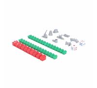 HUSHUI Set di Pezzi di Ricambio per Giochi per Hotel con Case in Plastica Resistenti per Divertimento con Giochi da Tavolo per Famiglie - 10 Case Grandi 30 Piccole 8 Pezzi di Ricambio 2 Dadi