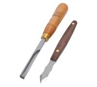 HUSHUI Set di Scalpelli per Intaglio del Legno, Utensile da Intaglio con Manico Lungo in Acciaio SK5 con Scalpello Angolare da 90 Gradi per la Lavorazione del Legno, Scanalatura e