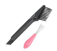 HUSHUI Set di Spazzole per Pulizia Pettine con Impugnatura Ergonomica per la Pulizia di Capelli e Polvere a Casa e in salone. 2 Pezzi in Plastica Resistente e Acciaio Inossidabile (pettine)