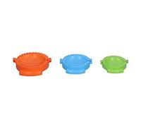 HUSHUI Set di Stampi per Gnocchi, Stampi per Pressa per Impasto in Plastica di Alta qualità per Preparare Velocemente Gnocchi a Casa, 3 Pezzi in Arancione Blu Verde, Perfetti per L'uso in