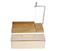 HUSHUI Set di Stampi per Sapone Fai-da-te con Legno di bambù Resistente e Silicone per Candele di Sapone Fatte a Mano e Forniture per la Preparazione del Pane 28,2x8x9 Cm (Set tre (piatto piano in
