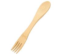 HUSHUI Set di Utensili da in bambù, Forchetta Cucchiaio 2 in 1 Resistente Al Calore per la Casa e il Ristorante, Materiali Ecologici, Leggeri e Durevoli (Una lunghezza totale 16,8 larghezza del