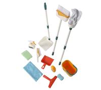 HUSHUI Set per la Pulizia dei Bambini - Carrello per la Pulizia Realistico con Scopa e Spazzolone per i più Piccoli - Materiale ABS Resistente - 27 Pezzi per il Gioco Interattivo in Famiglia