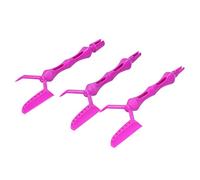 HUSHUI Set Pettini per Permanente, Strumento Durevole Ed Ergonomico per Permanente e Tintura per Uso Domestico e in Salone, Materiale ABS, 3 Pezzi (Viola)