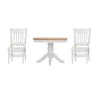 HUSHUI Set Tavolo da Pranzo per Casa delle Bambole in Scala 1:12 con Design Raffinato e Struttura in Legno Massello per Scene in Miniatura 3 Pezzi