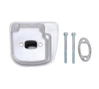 HUSHUI Silenziatore per Decespugliatore, Kit di Scarico per FS55 FS55C con Riduzione del Rumore, Facile da Installare, Sostituisce OEM 4140 140 0609, Adatto a Piccoli Motori a Benzina