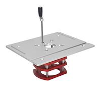 HUSHUI Sollevatore Fresatrice, Kit Fresatrice a Sollevamento Manuale con Manovella per Lavorazione del Legno, Piastra Base in Lega di Alluminio, Acciaio Inossidabile, Regolazione (Argento)