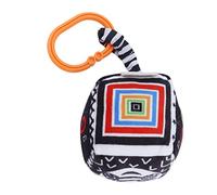 HUSHUI Sonaglio da Appendere per Bambini a Forma Geometrica, Simpatico Sonaglio di Peluche per Passeggino, Stimola lo Sviluppo Visivo, Sicuro Ed Ecologico, 1 X 23 Cm (Cuboide)