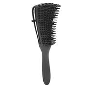 HUSHUI Spazzola per Capelli Districante per Capelli Lunghi e Spessi, Pettine a Denti Fini con Supporto Regolabile per Uso Asciutto e Bagnato, Realizzato in Gomma (Nero)