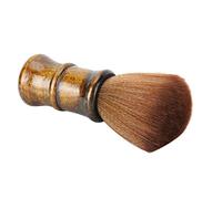 HUSHUI Spazzola per Spolverare il Collo e il Viso, Spazzola per Capelli in Fibra Morbida per Barbieri e Saloni, Comodo Manico in Legno, 15 X 4,2 Cm