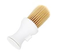 HUSHUI Spazzola per Spolverare il Collo Morbida per Acconciare e Pulire Facilmente i Capelli a Casa e in Salone - ABS Ergonomico e Leggero - 14,5x4,6 Cm (Bianco)