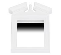 HUSHUI Specchio Cosmetico per Casa delle Bambole 1:12, Design Squisito a Specchio Bianco, per il Bagno di una Casa delle Bambole in Miniatura, Ideale per la Decorazione Domestica, Materiale di