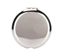 HUSHUI Specchio Tascabile, Specchio Compatto Bifacciale in Acciaio Inossidabile con Design Pieghevole, Specchio Viaggio Portatile per il Trucco, Matrimonio, Natale, San (Girare)